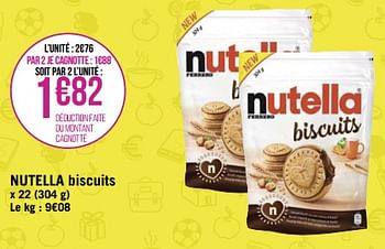 Promotions Nutella biscuits - Nutella - Valide de 17/10/2022 à 30/10/2022 chez Géant Casino