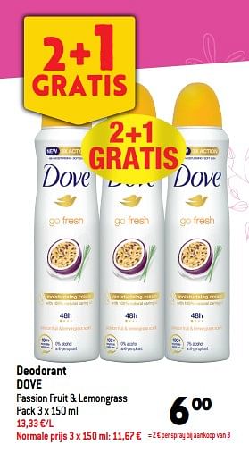 Promoties Deodorant dove - Dove - Geldig van 19/10/2022 tot 25/10/2022 bij Match