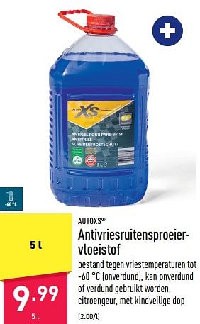 Promoties Antivriesruitensproeier- vloeistof - AutoXS - Geldig van 29/10/2022 tot 04/11/2022 bij Aldi