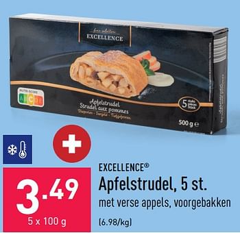 Promoties Apfelstrudel - Excellence - Geldig van 28/10/2022 tot 04/11/2022 bij Aldi