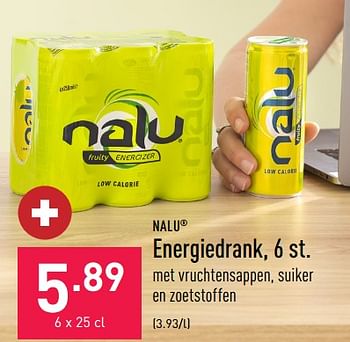 Promoties Energiedrank - Nalu - Geldig van 28/10/2022 tot 04/11/2022 bij Aldi
