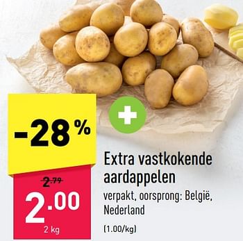 Promoties Extra vastkokende aardappelen - Huismerk - Aldi - Geldig van 24/10/2022 tot 29/10/2022 bij Aldi