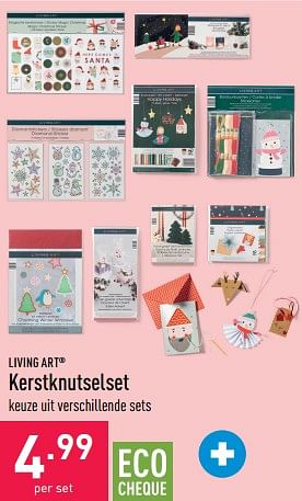 Promoties Kerstknutselset - Living Art - Geldig van 26/10/2022 tot 04/11/2022 bij Aldi