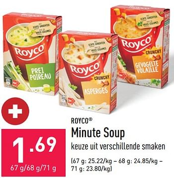 Promoties Minute soup - Royco - Geldig van 28/10/2022 tot 04/11/2022 bij Aldi
