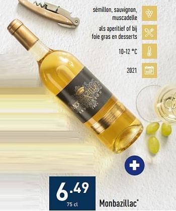 Promoties Monbazillac - Witte wijnen - Geldig van 24/10/2022 tot 04/11/2022 bij Aldi