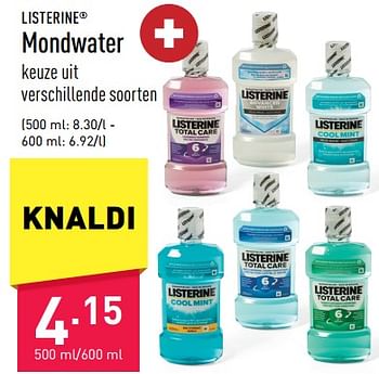 Promoties Mondwater - Listerine - Geldig van 28/10/2022 tot 04/11/2022 bij Aldi