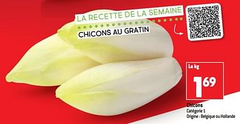 Promotions Chicons - Produit maison - Match - Valide de 19/10/2022 à 25/10/2022 chez Match