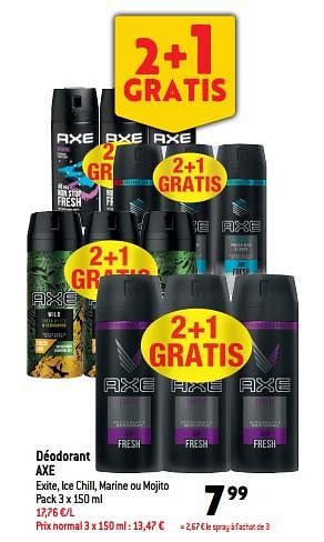 Promotions Déodorant axe - Axe - Valide de 19/10/2022 à 25/10/2022 chez Match