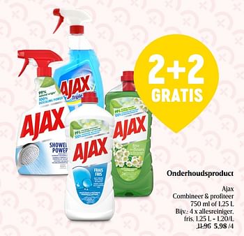 Promoties Allesreiniger fris - Ajax - Geldig van 20/10/2022 tot 26/10/2022 bij Delhaize