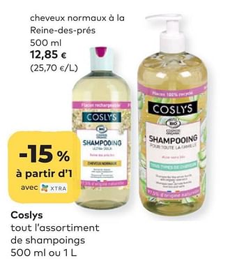 Promotions Coslys cheveux normaux à la reine-des-prés - Coslys - Valide de 12/10/2022 à 08/11/2022 chez Bioplanet