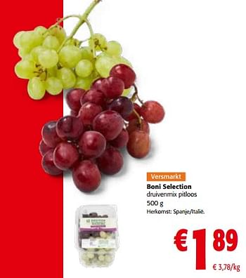 Promoties Boni selection druivenmix pitloos - Boni - Geldig van 19/10/2022 tot 31/10/2022 bij Colruyt