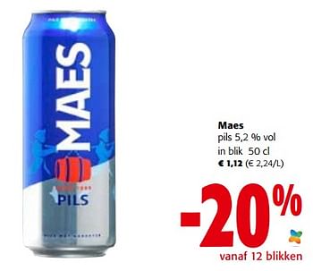 Promoties Maes pils - Maes - Geldig van 19/10/2022 tot 31/10/2022 bij Colruyt
