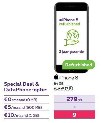 Promoties Apple iphone 8 64 gb - Apple - Geldig van 03/10/2022 tot 01/11/2022 bij Proximus