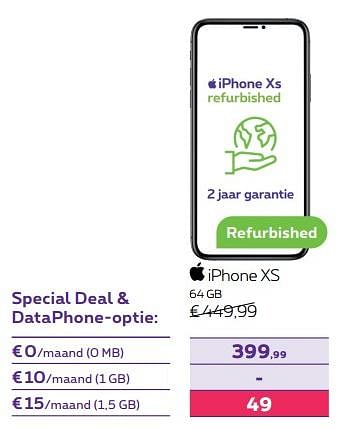 Promoties Apple iphone xs 64 gb - Apple - Geldig van 03/10/2022 tot 01/11/2022 bij Proximus