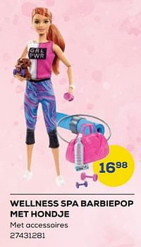 Wellness spa barbiepop met hondje-Mattel