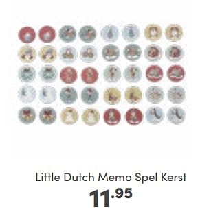 Promoties Little dutch memo spel kerst - Little Dutch - Geldig van 23/10/2022 tot 29/10/2022 bij Baby & Tiener Megastore