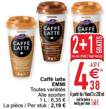 Promoties Caffè latte emmi - Emmi - Geldig van 25/10/2022 tot 31/10/2022 bij Cora