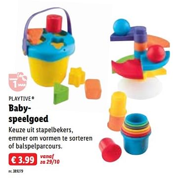 Promoties Babyspeelgoed - Playtive Junior - Geldig van 22/10/2022 tot 06/12/2022 bij Lidl