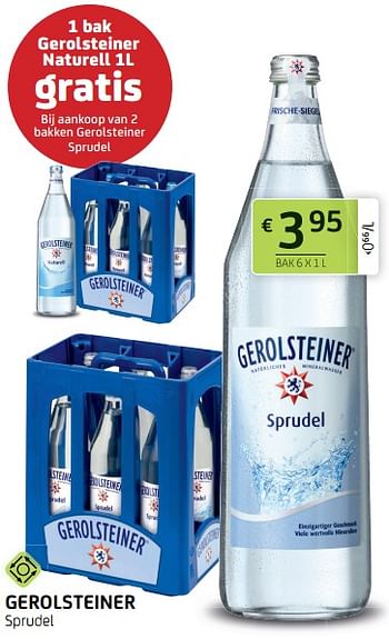 Promoties Gerolsteiner sprudel - Gerolsteiner - Geldig van 28/10/2022 tot 10/11/2022 bij BelBev