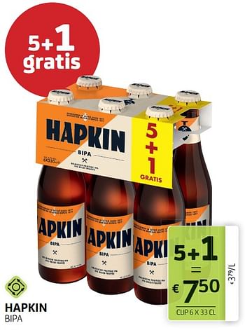 Promoties Hapkin bipa - Hapkin - Geldig van 28/10/2022 tot 10/11/2022 bij BelBev
