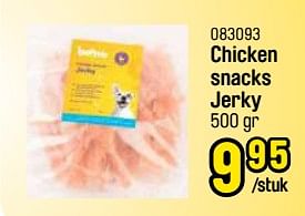 Promoties Chicken snacks jerky - Huismerk - Happyland - Geldig van 24/10/2022 tot 31/12/2022 bij Happyland