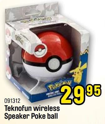 Promoties Teknofun wireless speaker poke ball - Pokemon - Geldig van 24/10/2022 tot 31/12/2022 bij Happyland