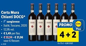 Promoties Corta mura chianti docg - Rode wijnen - Geldig van 31/10/2022 tot 05/11/2022 bij Lidl