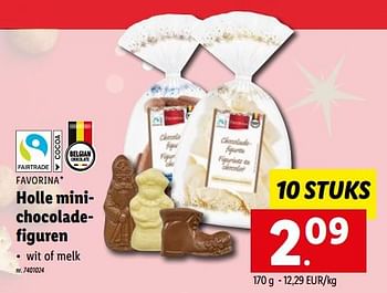 Promoties Holle minichocoladefiguren - Favorina - Geldig van 31/10/2022 tot 05/11/2022 bij Lidl
