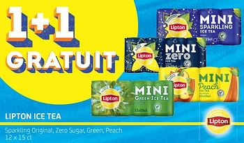 Promotions Lipton ice tea 1+1 gratuit - Lipton - Valide de 28/10/2022 à 10/11/2022 chez BelBev