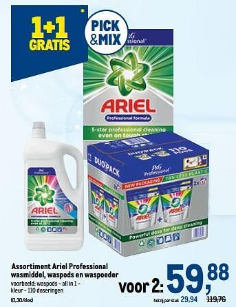 Promoties Ariel professional waspods - all in 1 - kleur - Ariel - Geldig van 02/11/2022 tot 15/11/2022 bij Makro