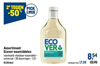 Promoties Ecover wasmiddelen - Ecover - Geldig van 02/11/2022 tot 15/11/2022 bij Makro