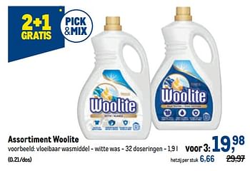 Promotions Woolite vloeibaar wasmiddel - witte was - Woolite - Valide de 02/11/2022 à 15/11/2022 chez Makro