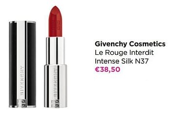 Promoties Givenchy cosmetics le rouge interdit intense silk n37 - Givenchy - Geldig van 24/10/2022 tot 30/10/2022 bij ICI PARIS XL