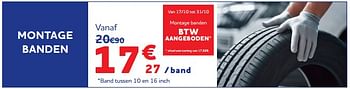 Promotions Montage banden - Produit maison - Auto 5  - Valide de 24/10/2022 à 15/11/2022 chez Auto 5