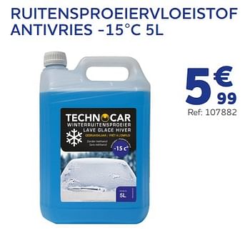 Promoties Ruitensproeiervloeistof antivries -15°c - Techno Car - Geldig van 24/10/2022 tot 15/11/2022 bij Auto 5