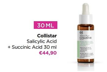Promoties Collistar salicylic acid + succinic acid - Collistar - Geldig van 24/10/2022 tot 30/10/2022 bij ICI PARIS XL