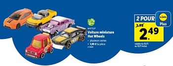Promotions Voiture miniature hot wheels - Mattel - Valide de 31/10/2022 à 05/11/2022 chez Lidl