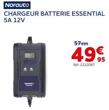 Promotions Norauto chargeur batterie essential 5a 12v - Norauto - Valide de 24/10/2022 à 15/11/2022 chez Auto 5