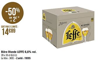 Promotions Bière blonde leffe - Leffe - Valide de 24/10/2022 à 06/11/2022 chez Super Casino