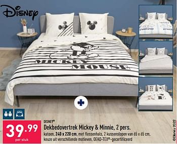 Promoties Dekbedovertrek mickey + minnie - Disney - Geldig van 05/11/2022 tot 11/11/2022 bij Aldi