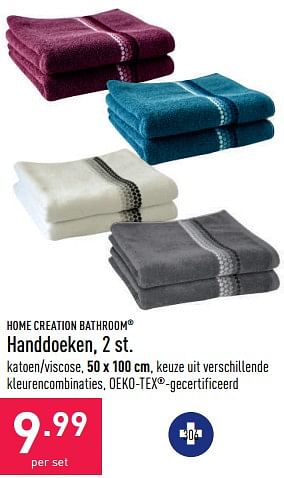 Promoties Handdoeken - Home Creation Bathroom - Geldig van 05/11/2022 tot 11/11/2022 bij Aldi