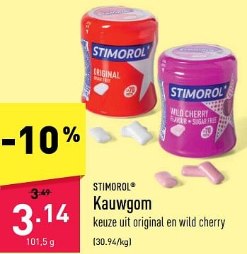 Promoties Kauwgom - Stimorol - Geldig van 31/10/2022 tot 11/11/2022 bij Aldi