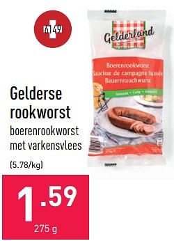 Promoties Gelderse rookworst - Huismerk - Aldi - Geldig van 04/11/2022 tot 11/11/2022 bij Aldi