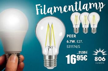 Promoties De lampen filamentlamp peer - Meno - Geldig van 20/10/2022 tot 20/11/2022 bij HandyHome