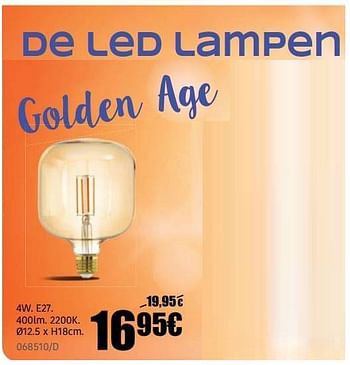 Promoties De led lampen golden age - Eglo - Geldig van 20/10/2022 tot 20/11/2022 bij HandyHome