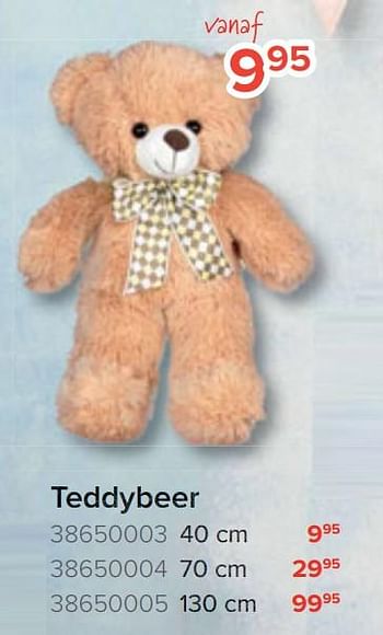 Promoties Teddybeer - Huismerk - Euroshop - Geldig van 25/10/2022 tot 06/12/2022 bij Euro Shop