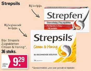 Promoties Strepsils zuigtabletten citroen + honing - Strepsils - Geldig van 19/10/2022 tot 06/11/2022 bij De Online Drogist