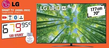 Promoties Lg smart tv model 2022 70uq81003 be - LG - Geldig van 26/10/2022 tot 09/11/2022 bij Electro Depot