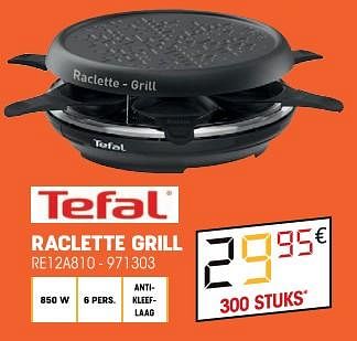 Promoties Tefal raclette grill re12a810 - Tefal - Geldig van 26/10/2022 tot 09/11/2022 bij Electro Depot