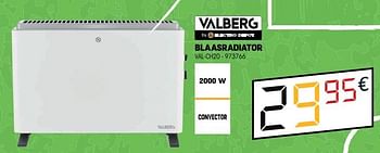 Promoties Valberg blaasradiator val-ch20 - Valberg - Geldig van 26/10/2022 tot 09/11/2022 bij Electro Depot